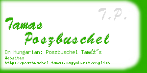 tamas poszbuschel business card